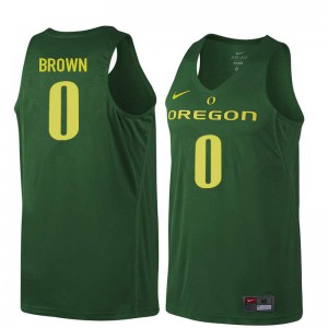 #0 Troy Brown University of Oregon Men's Basketball Official Jersey Dark Green