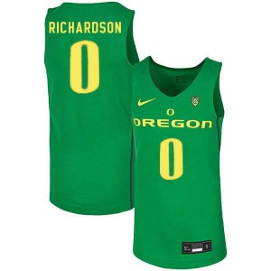 #0 Will Richardson UO Men's Basketball Stitched Jerseys Green