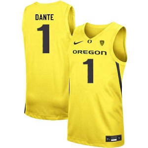 #1 N'Faly Dante Ducks Men's Basketball Player Jersey Yellow