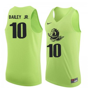 #10 Victor Bailey Jr. University of Oregon Men's Basketball Stitched Jerseys Electric Green