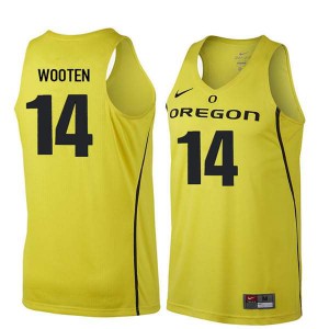 #14 Kenny Wooten UO Men's Basketball Alumni Jersey Yellow