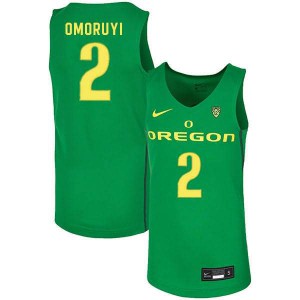 #2 Eugene Omoruyi University of Oregon Men's Basketball University Jerseys Green