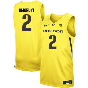 #2 Eugene Omoruyi Oregon Ducks Men's Basketball High School Jersey Yellow