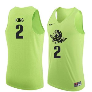 #2 Louis King Oregon Men's Basketball College Jerseys Electric Green