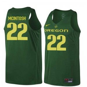 #22 Mikyle McIntosh Oregon Ducks Men's Basketball College Jerseys Dark Green