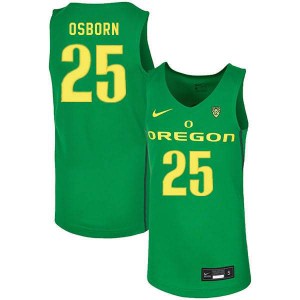 #25 Luke Osborn Oregon Ducks Men's Basketball University Jerseys Green