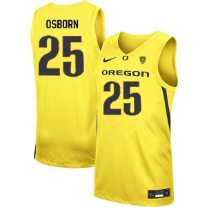 #25 Luke Osborn UO Men's Basketball Stitched Jerseys Yellow