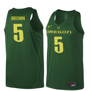 #5 Elijah Brown UO Men's Basketball Basketball Jerseys Dark Green