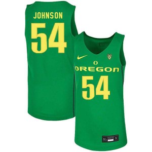 #54 Will Johnson Oregon Ducks Men's Basketball Official Jerseys Green