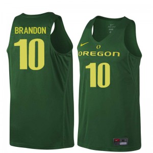 #10 Terrell Brandon UO Men's Basketball College Jersey Dark Green