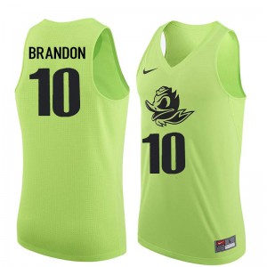 #10 Terrell Brandon UO Men's Basketball University Jersey Electric Green