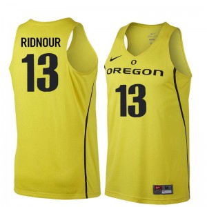 #13 Luke Ridnour Oregon Ducks Men's Basketball Player Jerseys Yellow