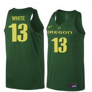 #13 Paul White UO Men's Basketball Stitched Jerseys Dark Green