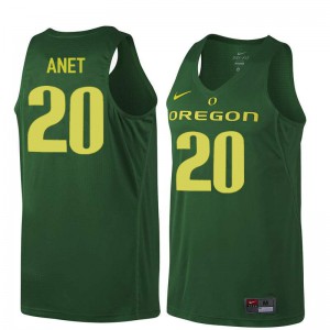#20 Bob Anet Ducks Men's Basketball Official Jerseys Dark Green