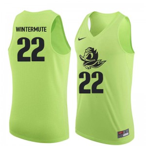 #22 Slim Wintermute Oregon Ducks Men's Basketball College Jerseys Electric Green