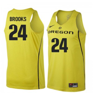 #24 Dillon Brooks Oregon Men's Basketball Stitch Jerseys Yellow