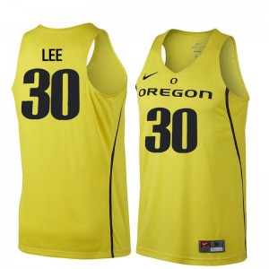 #30 Ron Lee UO Men's Basketball Embroidery Jersey Yellow