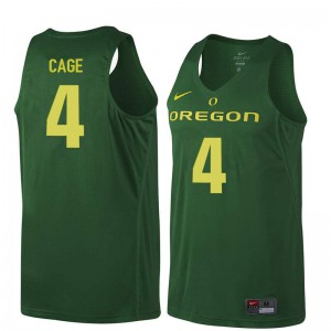 #4 M.J. Cage Oregon Men's Basketball Alumni Jersey Dark Green