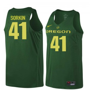#41 Roman Sorkin Oregon Men's Basketball Basketball Jerseys Dark Green