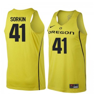 #41 Roman Sorkin UO Men's Basketball Embroidery Jersey Yellow