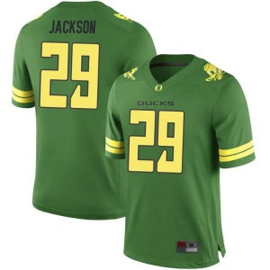 #29 Adrian Jackson Oregon Ducks Men's Football Game University Jersey Green
