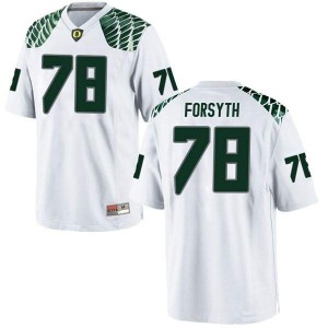 #78 Alex Forsyth Ducks Men's Football Replica Stitch Jersey White