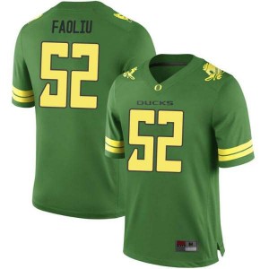 #52 Andrew Faoliu University of Oregon Men's Football Game Embroidery Jerseys Green