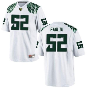 #52 Andrew Faoliu Oregon Men's Football Replica Player Jerseys White