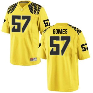 #57 Ben Gomes Oregon Ducks Men's Football Replica Player Jerseys Gold