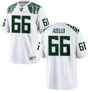 #66 Brady Aiello Oregon Men's Football Replica Football Jerseys White