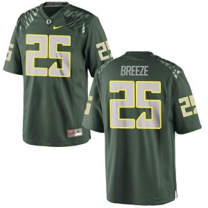 #25 Brady Breeze University of Oregon Men's Football Game College Jerseys Green