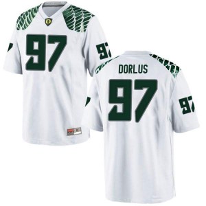 #97 Brandon Dorlus Oregon Ducks Men's Football Replica Player Jersey White