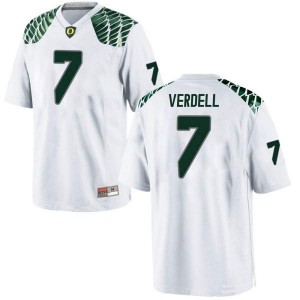 #7 CJ Verdell Oregon Ducks Men's Football Replica Stitched Jerseys White