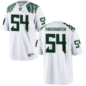 #54 Calvin Throckmorton University of Oregon Men's Football Limited Embroidery Jerseys White