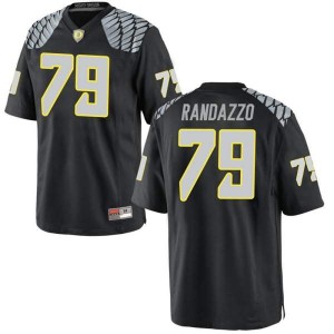 #79 Chris Randazzo Ducks Men's Football Replica Embroidery Jerseys Black