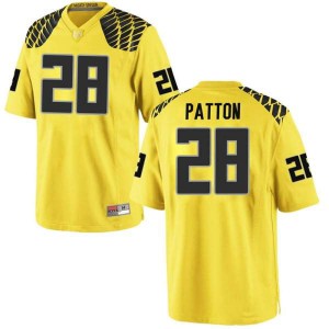 #28 Cross Patton UO Men's Football Game NCAA Jerseys Gold