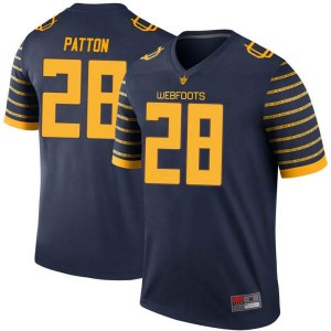 #28 Cross Patton Oregon Men's Football Legend Stitched Jerseys Navy