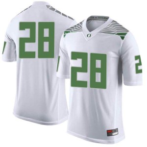 #28 Cross Patton University of Oregon Men's Football Limited Stitched Jerseys White