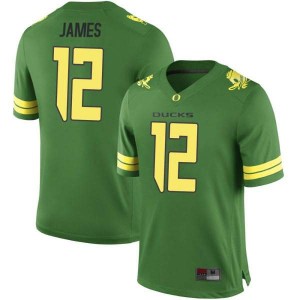 #12 DJ James University of Oregon Men's Football Game Football Jerseys Green