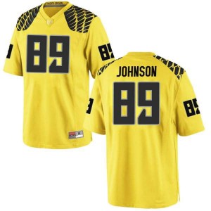 #89 DJ Johnson Ducks Men's Football Replica NCAA Jersey Gold