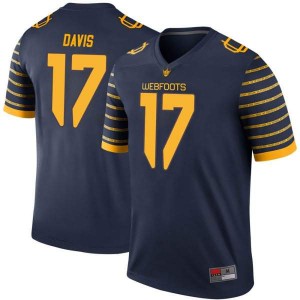 #17 Daewood Davis University of Oregon Men's Football Legend Football Jersey Navy