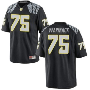 #75 Dallas Warmack UO Men's Football Game Official Jerseys Black