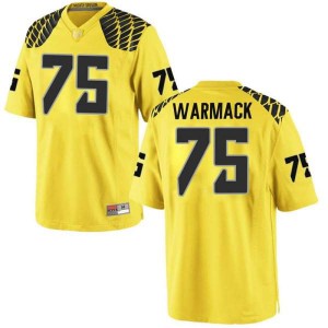 #75 Dallas Warmack Ducks Men's Football Game NCAA Jerseys Gold