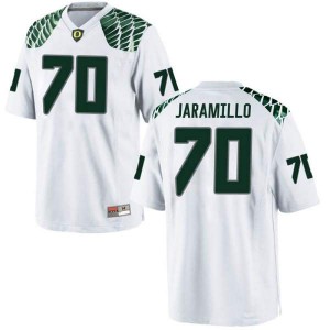 #70 Dawson Jaramillo Oregon Ducks Men's Football Replica Stitch Jerseys White
