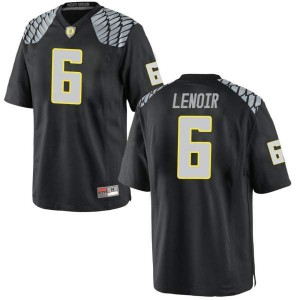 #6 Deommodore Lenoir Ducks Men's Football Game Stitched Jerseys Black