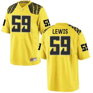 #59 Devin Lewis Ducks Men's Football Game College Jerseys Gold