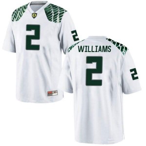 #2 Devon Williams Ducks Men's Football Game Embroidery Jerseys White
