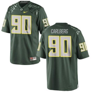 #90 Drayton Carlberg Oregon Ducks Men's Football Authentic High School Jerseys Green
