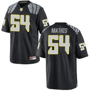 #54 Dru Mathis Ducks Men's Football Game Stitch Jerseys Black