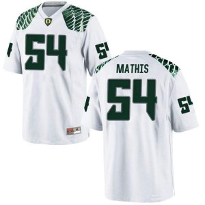 #54 Dru Mathis Oregon Ducks Men's Football Game Embroidery Jerseys White